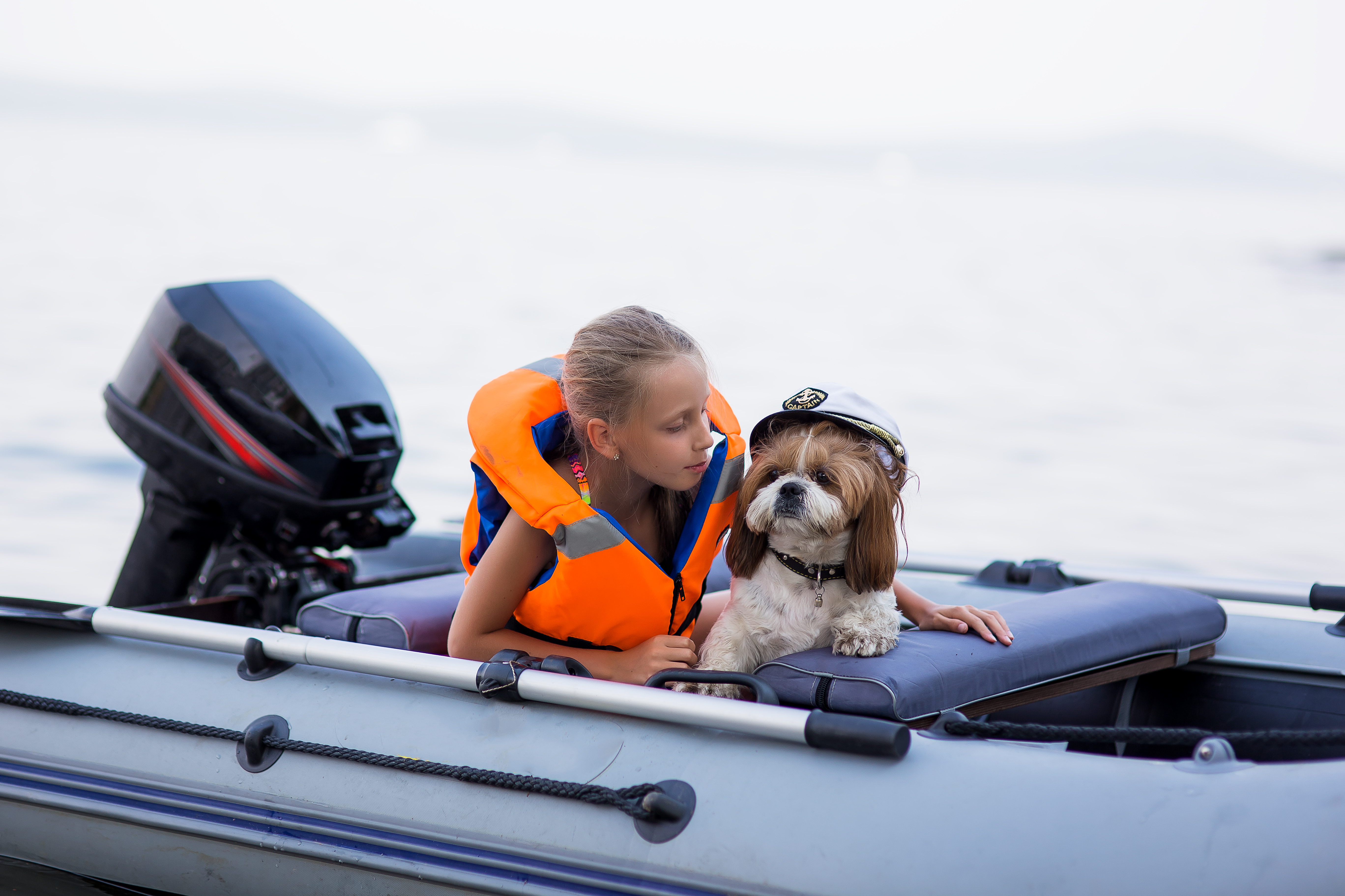 Boat-Girl-Dog