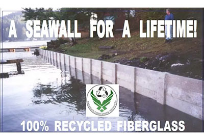Fibreglass Recycling Seawall