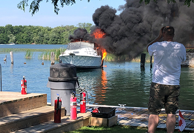 EXPLOSION AND BOAT FIRE AT THE DOCK – WHAT WOULD YOU DO?