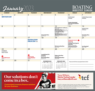 ORDER YOUR BOATING INDUSTRY CANADA 2023 CALENDAR!