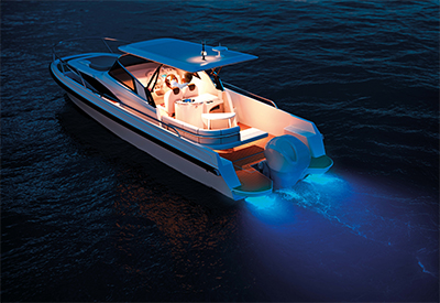 Humphree Introduces Lightning Interceptor Trim & Stabilizer System that incorporates Underwater Lights