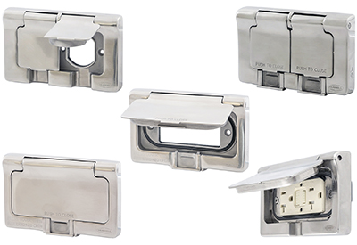 Stainless steel outlet covers are UL listed