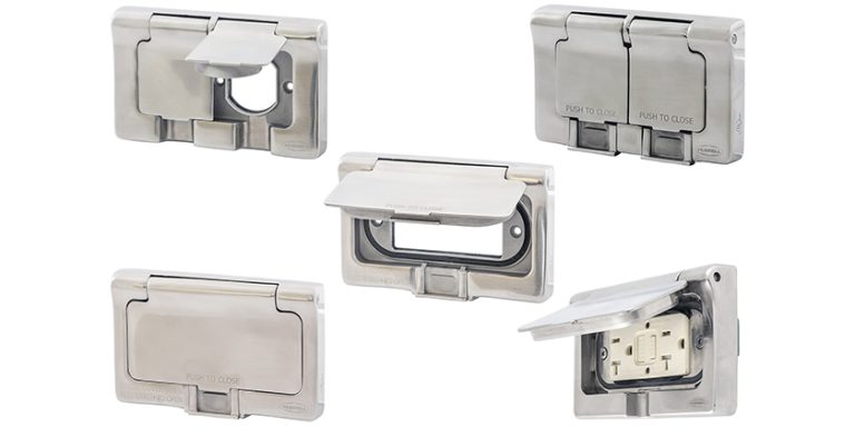 Hubbell-Marine Stainless steel outlet covers