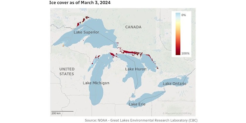 Great Lakes Ice Coverage